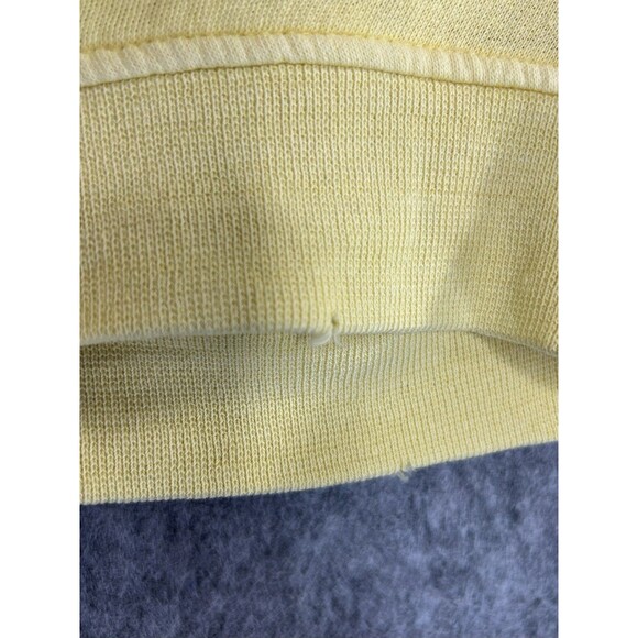 Marine Layer Distressed Sweatshirt Sweater Womens M Yellow Terry Cotton Crewneck - Picture 4 of 11